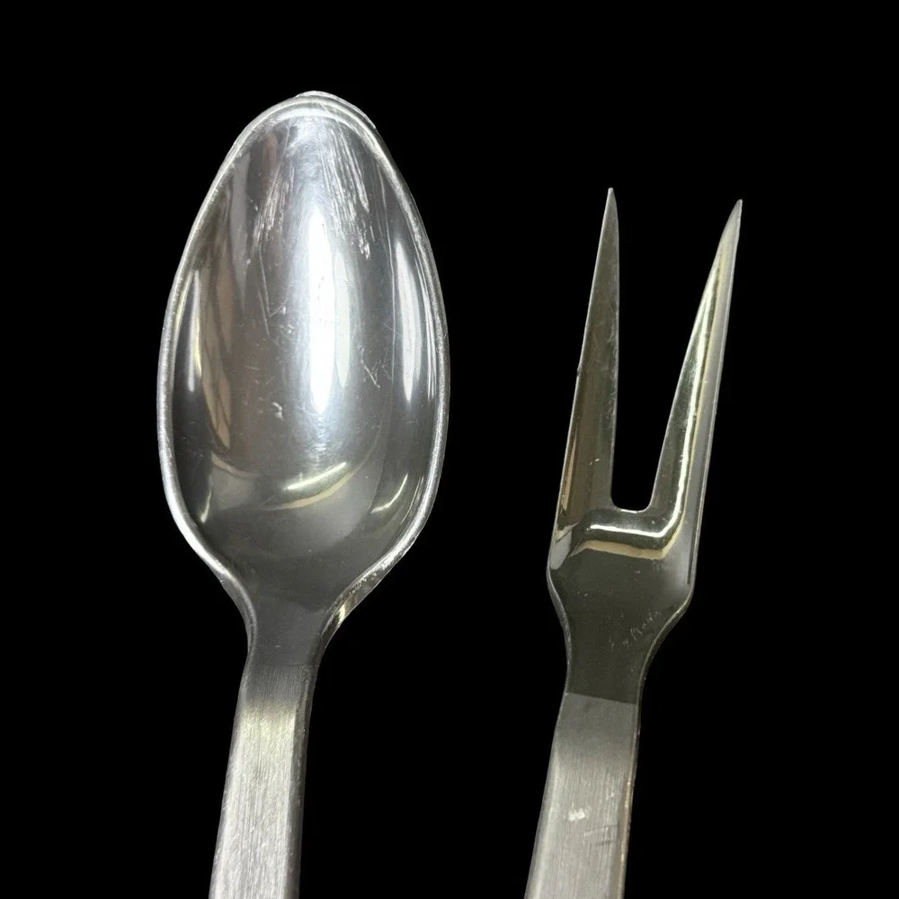 Vintage Tailor Made Black Plastic Kitchen Serving Utensil Set Lot Of 6